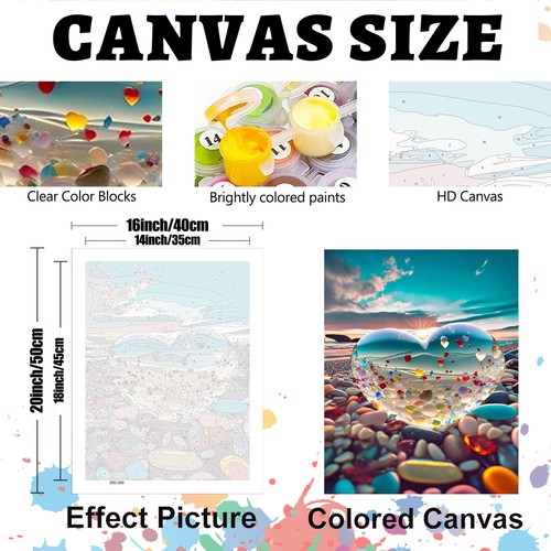 Hutarosl Beach Paint by Numbers Adults-Beach Paint by Numbers Kit for - Picture 4 of 7