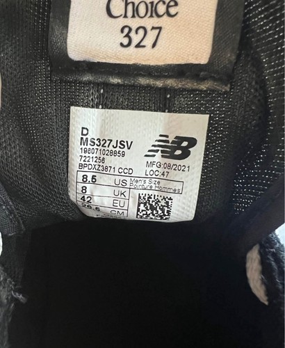 Neu ohne Karton New Balance Joshua Videos x 327 schwarz Splatter Größe 8,5 42 - Bild 3 von 5