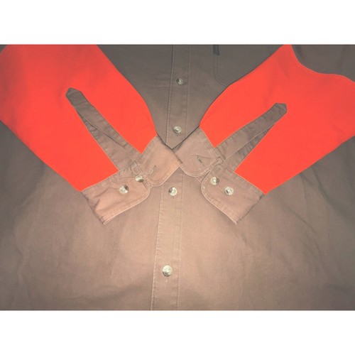 XL Columbia Shirt Men Hunting Blaze Orange Shooting RHT Pheasant Boggy Pond - Picture 10 of 11