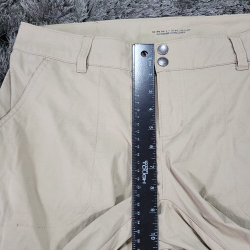 Columbia Shorts Womens 12 Beige Omni-Shield Water Repellent Hiking Zip Pocket - Picture 11 of 20