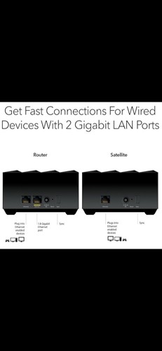 NETGEAR Whole Home Nighthawk Mesh Wifi 6 System Router AX3000 MK72 - Picture 6 of 7