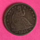 1854-O US Seated Liberty Half Dollar 90% Silver Variety 3 Arrows - No Rays