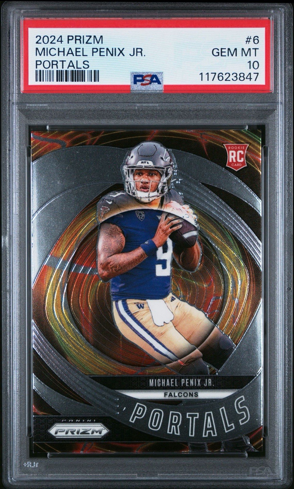 2024 Panini Prizm - Portals Michael Penix Jr. #6 (RC) PSA 10