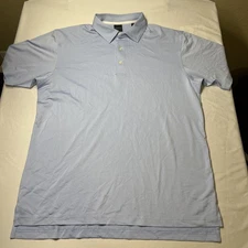 MENS DUNNING SHORT SLEEVE LIGHT BLUE POLO GOLF SHIRT SIZE LARGE