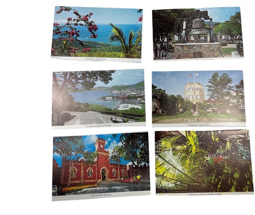 Vintage St Thomas USVI Caribbean Island Postcard Set With Map & Landmarks P633 - Picture 2 of 4