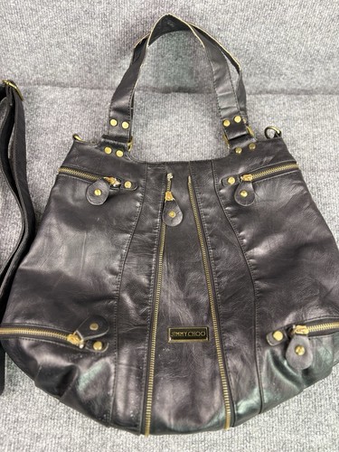 Jimmy Choo - Bolso de Mano Mona Vintage - Cuero de becerro negro Gamuza - Imagen 2 de 17