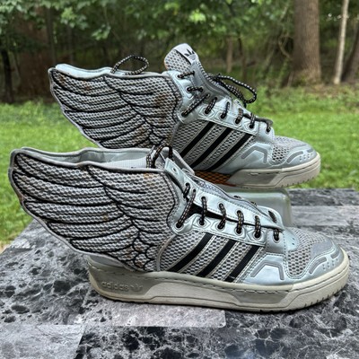 希少　JEREMY SCOTT ホワイト フラットシューズ Adidas Sneaker Adidas Jeremy Scott Wings Zilver Adidas Js Jeremy