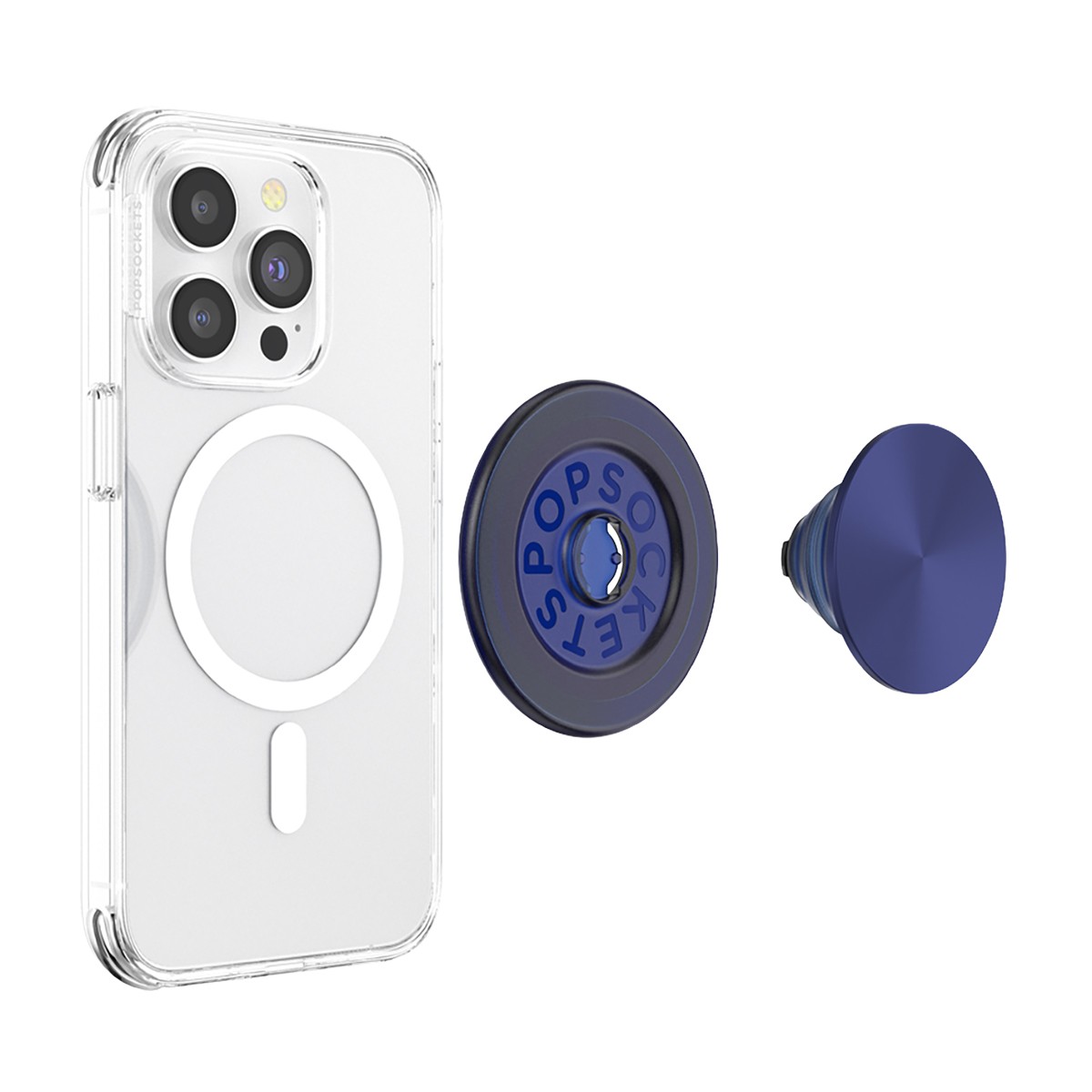 Support smartphone PopGrip Premium effet métal brillant haut de gamme