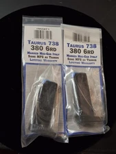 2-Mecgar 6 Rounds 380 ACP Pistol Magazine For Taurus 738TCP Blued Finish