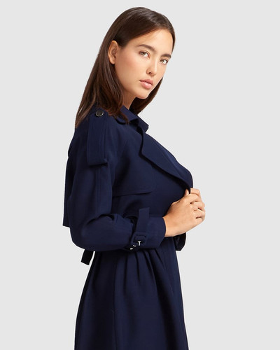 Belle & Bloom Manhattan Cropped Trench - Navy - Size S - Picture 3 of 6