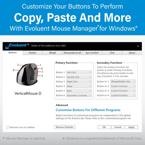 – Inventor of The Vertical Mouse – VM4S Ergonomic Vertical Mouse Right Hand S... - Picture 6 of 9