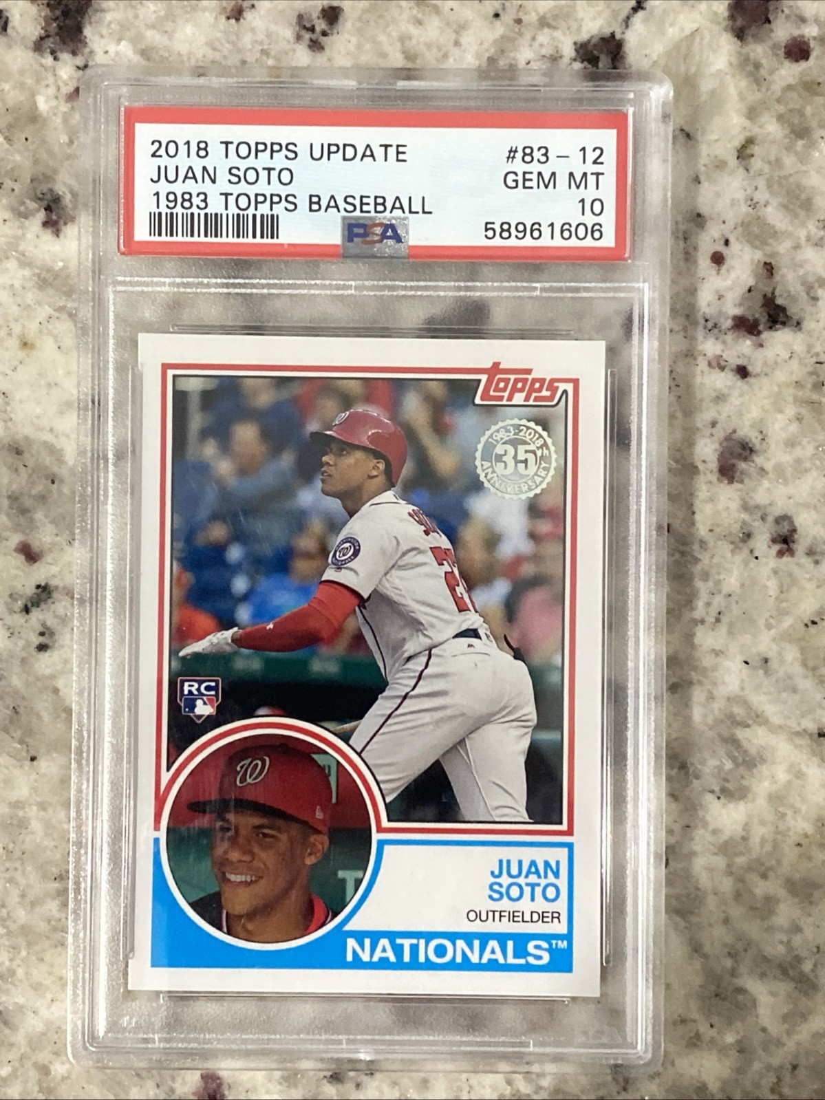 2018 Topps Update Series 1983 Topps Design Juan Soto #83-12 (RC) PSA 10💎