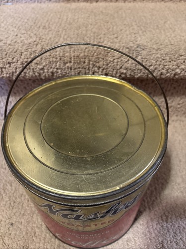 Rare 1921 NASH's Toasted Coffee Tin 5 Pound Antique With Handle - Picture 5 of 7