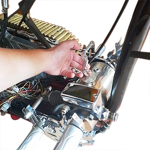 STAINLESS STEEL Custom Oval Oil Tank for Harley Chopper Bobber - Bild 8 von 8