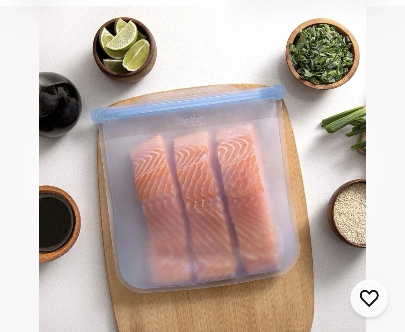 (2) Ziploc Endurables Large Pouch Half Gallon 64 fl oz Reusable Silicone 8.6x9
Opens in a new window