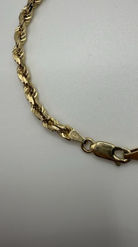 14K Yellow Gold Rope Bracelet 8.25” - Picture 2 of 5