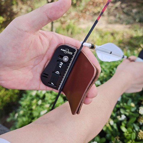 Archery Finger Tab Guard Barebow Protector Gear Cowhide Recurve Bow Hunting RHLH - Picture 9 of 20