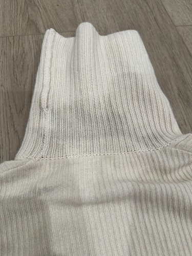 Veronica Beard Asa Kaschmir Rollkragen gerippter Pullover elfenbein Größe S - Bild 13 von 16