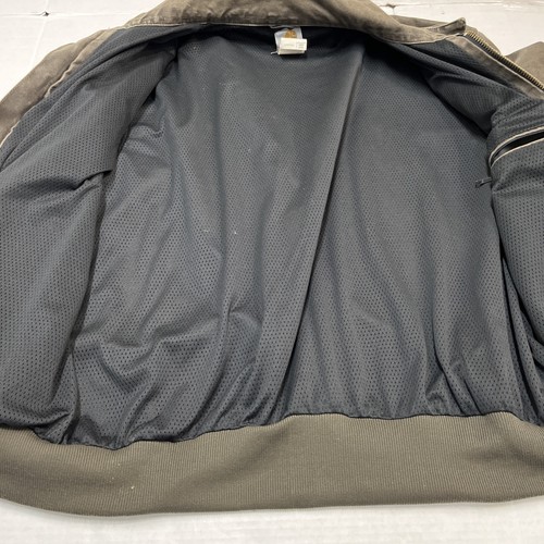 Carhartt Jacket Mens XL Brown Canvas Mesh Lined Bomber J102TMB Utility Workwear - Picture 13 of 15