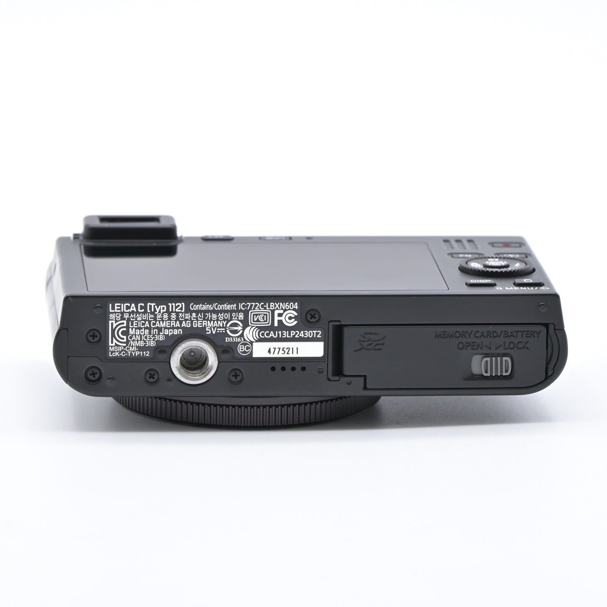 【美品】Leica C Typ112 ブラック 純正バッテリー付 ジャンク扱い Leica C Typ 112 Digital Camera Mint Condition with Battery dark