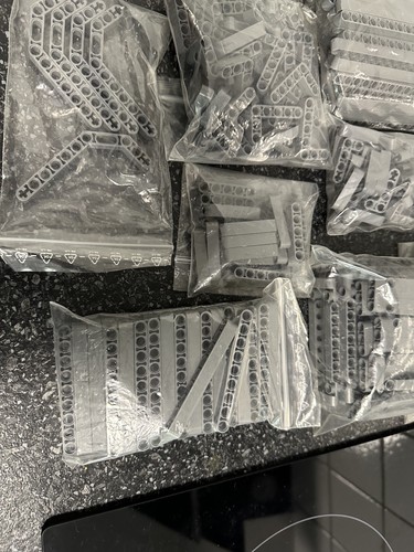LEGO TECHNIC Konvolut Liftarme dunkel grau/ Lochstangen Technik Sammlung - Bild 5 von 6