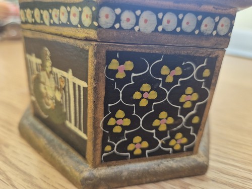 Vintage Antique Hand Painted Jewellery Box Believed to be South Asian in Origin - Picture 7 of 15
