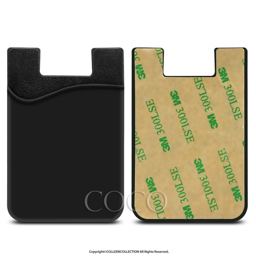 3M Silicone Smart Phone Wallet Card Stick On Cash Credit Opal Card Holder - Picture 7 of 9