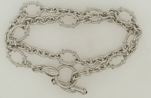 Judith Ripka Sterling Silber Knebelkette Halskette ca. 18 zoll - Bild 2 von 5