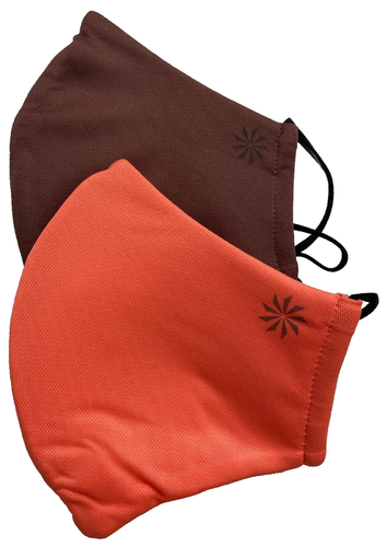 NIB ATHLETA 2 Pack Activate Face Mask One Size Adjustable Lightweight Orange - Picture 3 of 6