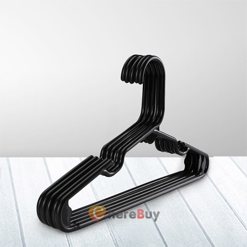 Small Non-Slip Plastic Clothes Hangers – 5/10/20/50 Pack, Black, White, Red - Picture 8 of 36