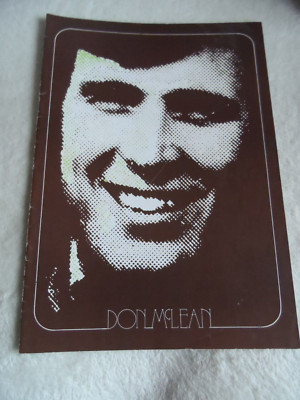 DON McLEAN - CONCERT PROGRAMME 1978 PRIME TIME