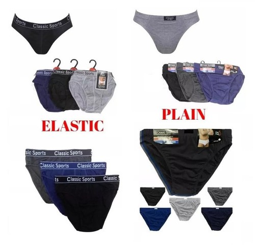 3&6 Para hombres Clásicos Deportes S - XXL Algodón Suave Ropa Interior Acanalada Slips Calzoncillos Pantalones - Imagen 1 de 7