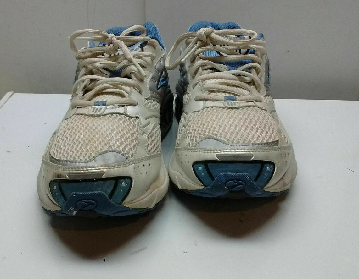 Zapatillas deportivas para correr para mujer Brooks Ariel de malla azul blanca 10 5 2E 42 5