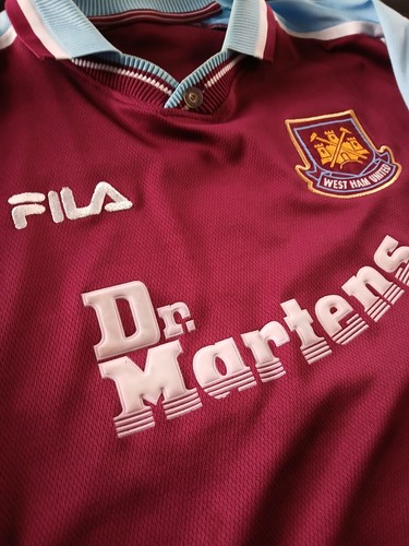 WEST HAM UNITED FILA DR. MARTENS HOME JERSEY SIZE - Picture 5 of 7