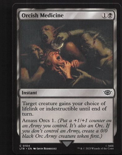 Orcish Medicine 104 Magic: the gathering The Lord of The Rings Near Mint - Picture 1 of 2