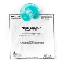 Pack of 6 Philips Notched Newborn NICU Soothie Pacifier, Green