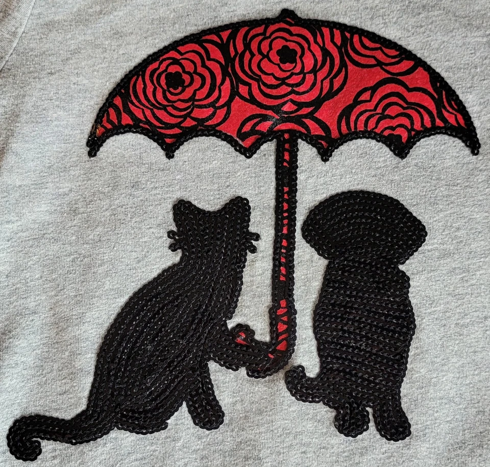 Top gris L/S con lentejuelas para niña talla 5/6 Foto 3 de 4