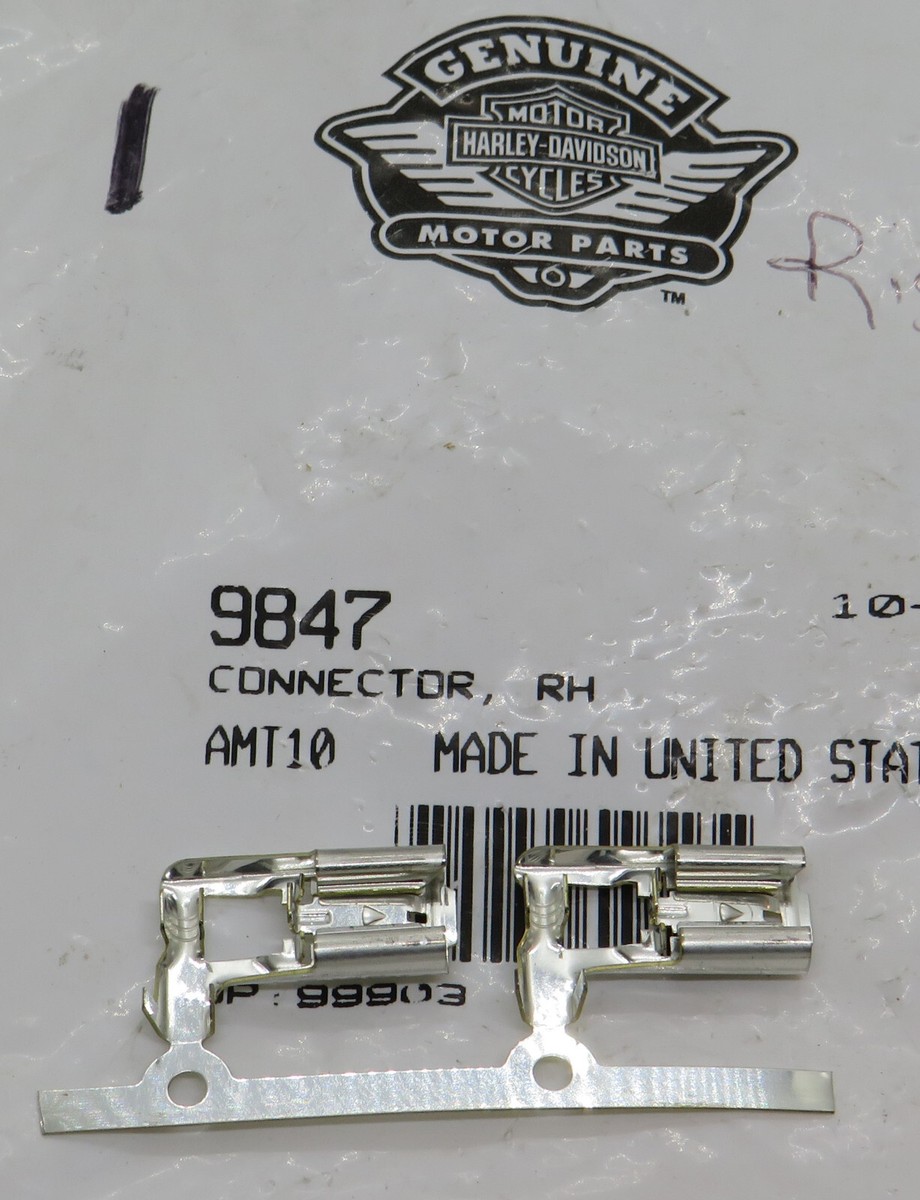 9847 Harley-Davidson RH Connector Terminals (set of 2) for HD
