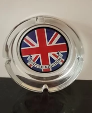 United Kingdom Union Jack Glass Ashtray