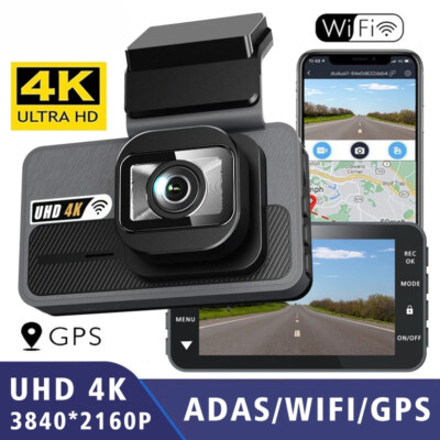 4K 2160P Dash Cam WIFI GPS Car DVR Camera Dual Lens Dashcam Video Drive Recorder