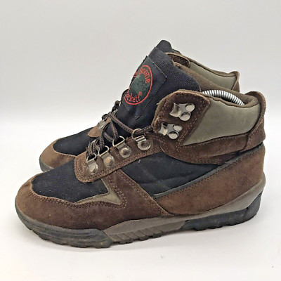 Boone and Crockett Hiking Boots Men's 7 Brown Black Lace Up Suede Leather Shoes