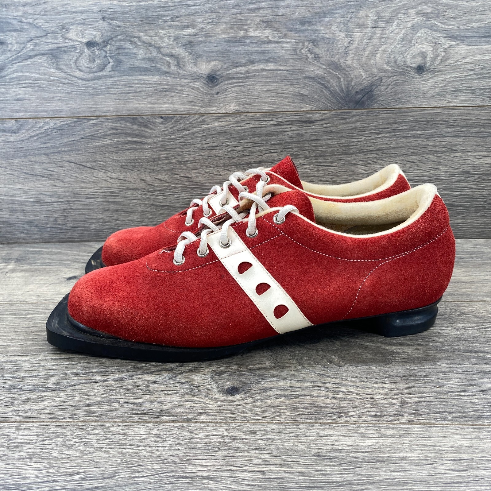 SALOMON Scarponi da sci Alfa Vintage Nordic Norm scamosciati stringati uomo taglia EU 38 US 7 5 rossi