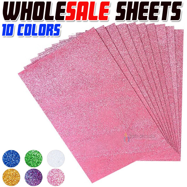 10 PCS A4 Glitter foam Premium Quality 12 Colours Arts Crafts foam