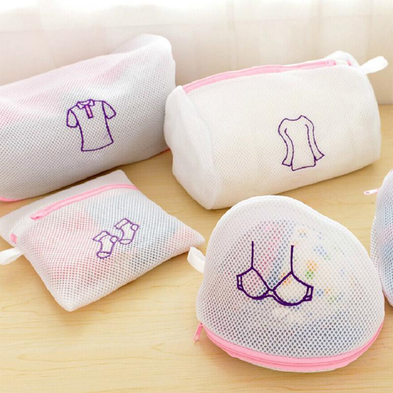 Embroidered Mesh Laundry Bag for Delicate Lingerie Bras Underwear