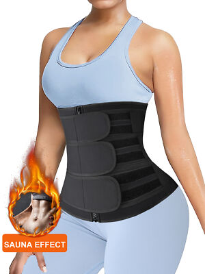 Neoprene Sweat Waist Trainer Corset Trimmer Shaper Belt for Women Weight Loss HG