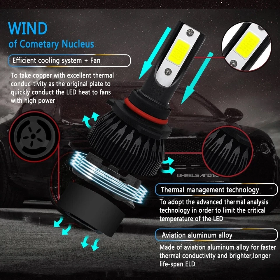 Para For Acura TSX 2009-2013 2014 HID/LED faro Hi/Lo Beam +Kit de luz antiniebla - Image 4 of 4