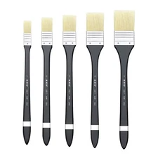 XDT#2365 Hake Square Art Brush Set 100% Pure Hog Bristle Acrylic Oil Watercolor