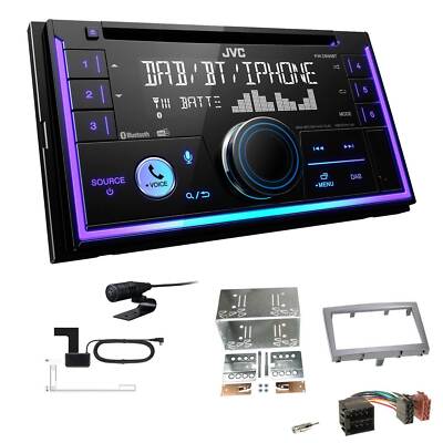 JVC 2-DIN MP3 Autoradio Bluetooth DAB+ für Porsche 911 2004-2008 vulkangrau