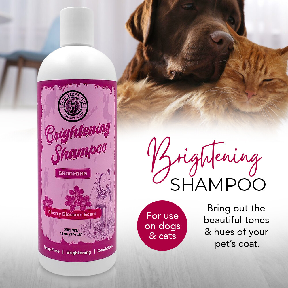 Brightening Shampoo for Dogs & Cats, Sensitive Skin, Soap Free, Cherry Blossom