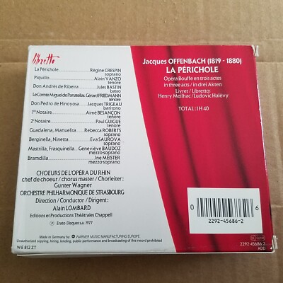 【中古】 La Perichole J．Offenbach ,Lombard Offenbach: La Perichole (p)1977 Double 2xCD ~Alain Lombard